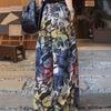 [Procesamiento personalizado] Pantalones de Pierna Ancha Tie-Dye Nezha Demonio Moda Nacional Tie-Dye Impresión Degradada Sueltos Casuales