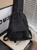 Mochila Grande Capacidade Estilo Simples Japonês para Meninas, Pacote Único de Mochila de Peito Quatro em Um para Homens, Mochila Versátil Nova Moda, Ombro Único
