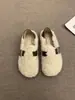Zapatos mullidos para mujer para uso exterior, elegantes mocasines slip-on estilo hada nuevos para otoño e invierno 2026, zapatos de algodón peludo de suela plana para mujer