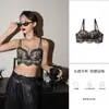Ropa Interior Push-Up para Mujeres con Senos Pequeños, Sin Aros, Sexy Conjunto de Sujetador de Encaje Francés, Sujetador Anticaída
