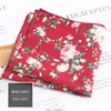 Pañuelo de bolsillo algodón floral para hombre pañuelo accesorios de ropa casual flor para hombre estampado pañuelo de bolsillo punto al por mayor