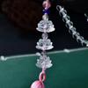 Cristal Branco Natural Esculpido Tridimensional Lótus Acessórios Hanfu Borla Nuvem Traseira Antiga Guirlandas Cheongsam Colar Novo Estilo Chinês