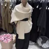 Chaqueta Cardigan de Punto con Cuello Bufanda Atmosférico Estilo Coreano para Mujer Otoño e Invierno Nuevo Estilo Estilo Perezoso Moda Suéter Delgado para la Cintura