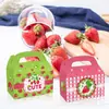 Dd155 Amazon Rojo Fresa Blanco Verde Blanco Cartón Regalo de Cumpleaños Dulces Bolsa Tote Caja