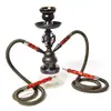 Hookah de Acrílico de Doble Tubo Pequeño Botella de Vidrio Accesorios para Hookah Set Terminado Hookah