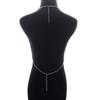 Joyería Popular de Comercio Exterior Europeo y Americano Cadena Corporal Sexy de Cristal Azul Brillante con Pedrería para Bikini de Playa