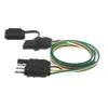 Conector de Reboque Plugue e Soquete Americano de 4 Pinos Cabo de Extensão 24 Polegadas Conexão de Sinalização da Lanterna Traseira