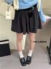 Liquidación, Sin Devoluciones ni Cambios, Estilo Coreano Otoñal Casual Falda Corta Plisada de Pana con Cintura Elástica para Mujer