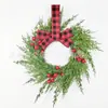 30cm Coroa de Natal Mini Mais Vendida na Amazon Anel para Pendurar no Armário com Laço Fabricante de Decoração de Atmosfera Natalina