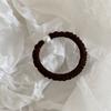 Perla Negra Imitación Cordón de Cadera Tela Plisada Anillo para el Cabello Diario Combinación Total Cuerda Básica para el Cabello Accesorios para la Cabeza Cola de Caballo Alta Accesorios para el Cabello Nuevo Estilo