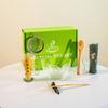 Juego de Té Matcha de Vidrio 7 Piezas Transparente Alto Borosilicato Negro Caja de Regalo Japonesa Set Tazón para Matcha Batidor de Té Venta al por Mayor