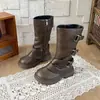 Botas de menina, botas de cano alto, nova coleção outono/inverno 2026, botas longas infantis, botas Martin estilosas para meninas pequenas, botas de inverno retrô
