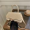 Bolso Pequeño Retro de Moda para Mujer 2024 Verano Nueva Moda Casual Popular Bolso Cruzado Texturizado Portátil Bolso Cuadrado Pequeño