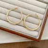 Pendientes de Aro Grandes Geométricos Lisos Mate Estilo Metal Novedoso y Elegante para Mujer, Pendientes de Lujo Exquisitos y Accesibles con Cierre de Plata S925