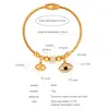 Nueva variedad de colgante de forma estrellas de bebé circón inglés digital pulsera de acero de titanio amor joyería de nicho