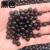 Cuentas redondas de acrílico de 4/6/8 mm, agujero recto, color sólido, material para abalorios hechos a mano DIY, cuentas lisas, cadena para teléfono móvil, cuentas sueltas