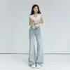 Jeans American Retro de Cintura Baixa para Outono de 2026, 4 Cores, Estilo Hot Girl, Flare, Levemente Elástico, Versátil, Slim Fit, Jeans Feminino que Emagrece