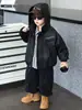 2137 Abrigo de Otoño para Niños 2026 Nuevo Estilo Chaqueta de Cuero de Primavera para Niños, Chaqueta Casual Elegante para Niños, Ropa de Moda