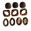 Otoño e invierno color marrón vintage impresión forma especial anillo vacío diy aretes acrílicos horquilla material para funda de teléfono móvil venta al por mayor