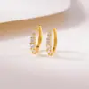 Yuebao Jewelry Aretes de Clip para Oreja Redondos Brillantes de Circonita Chapados en Oro Plata de Ley S925 Lujo Sencillo Gama Alta para Mujer Venta al por Mayor