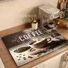 Tapete de Café Estilo Americano Mais Vendido na Fronteira, Tapete Absorvente Antiderrapante de Terra de Diatomáceas para Cozinha Doméstica e Balcão de Bar, Dropshipping Disponível
