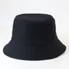 Sombrero de Pescador de Verano con Protección Solar y Patrón de Logo Personalizable Estilo Coreano Versátil Color Sólido Simple Visera Solar Transpirable Sombrero de Cubo