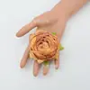 Flores de Rosa con Borde Quemado y Núcleo Envuelto, Flores de Rosa Artificiales, Decoración de Pared de Flores para Bodas, Flores Falsas, Paquete de Materiales para Bricolaje, Accesorios para Cajas de Flores