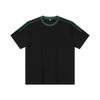 Camiseta Deportiva Dengjue para Hombre con Rayas de Bloques de Color y Cuello Redondo, Unisex Hombro Caído Corte Holgado Tendencia Marca Deportiva Camiseta de Manga Corta