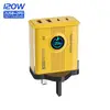 Luz LED redonda de 120W, carregador multi-porta AACC, adequado para telefones Apple e Android, carregador 5V 2A 12W