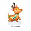 Nuevo Estilo Base de Pie Globo de Película de Aluminio Navideño Figura de Papá Noel Muñeco de Nieve Forma de Árbol Decoración de Fiesta Navideña de Aluminio