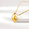 Colgante de Manzana de Oro Arena Vietnamita Cadena para Clavícula de Moda Simple para Mujer Festival Occidental Nochebuena Regalo de Navidad