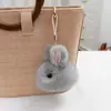 En stock felpa pequeño conejo de jade llavero de coche colgante adorable muñeco de dibujos animados mini pelo de visón colgante de conejo de jade