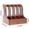 Kangbai Student File Rack Quad de madeira com gaveta Estrutura de arquivo de grande capacidade Rack de dados Armazenamento de escritório universal