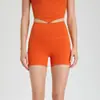 Pantalones Cortos Térmicos Seamless de Tiro Alto con Efecto Durazno para Mujer, Sin Líneas Incómodas, Adecuados para Correr, Fitness y Yoga