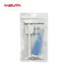 MISUTA Cepillo para Botellas de Pulpa de Madera y Algodón Tres en Uno Especial para Bebés Cepillo Limpiador de Tazas Cepillo para el Borde de la Taza Cepillo para Espacios de Botellas