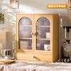 Gabinete de Almacenamiento para Vasos de Agua de Madera Maciza Estante de Almacenamiento de Escritorio Vaso de Agua Taza de Té Taza de Café Gabinete de Cuadros Multi-tesoro