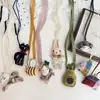 Colar com Pingente de Animal em Tecido Artesanal com Tema Floresta para Crianças