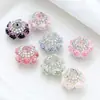 Cuentas Espaciadoras Flor de Rosa Degradada de Nuevo Producto Transfronterizo Incrustadas con Cadena de Diamantes de Pedrería Accesorios para Cadena de Teléfono Móvil DIY Cadena de Llaves Cadena de Bolsa Venta al por Mayor