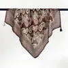 Pañuelo pequeño cuadrado de algodón y lino color marrón estilo Maillard para mujer, estilo nuevo, elegante y versátil, pañuelo decorativo para la cabeza, diadema, pañuelo de cuello, accesorio para la cintura
