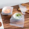 Película Conservadora de Silicona para el Hogar Cocina Sobras Transparente Sellada Cubierta Conservadora Refrigerador Alimentos Anti-cadena Película Elástica