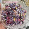 Pó Acrílico Luminoso Transparente Preenchido com Pó Dourado Fosco Cabeça de Gato Furo Reto Contas Acessórios para Pulseira Colar Artesanal DIY Atacado