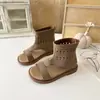 Novos Sapatos Romanos de Verão 2026 para Crianças, Sandálias para Meninas, Botas de Princesa Retrô, Sapatos de Praia, Sapatos Abertos na Ponta para Crianças Mais Velhas