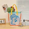 Bolsa de Mano Semitransparente de PVC en Forma de Oso Jelly Bolsa de Playa Bolsa de Natación Bolsa para Mamá Bolsa Jelly Fitness Casual Versátil