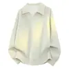 Moletom gola careca estilo americano para homens, camiseta base para outono e inverno, nova tendência 2026, manga longa, modelagem solta, estilo old money