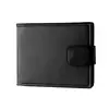 Carteira Horizontal Curta Masculina, Estilo Europeu e Americano Vintage, Carteira de Couro com Fivela, Porta-Cartões Masculino, Carteira Pequena de Grande Capacidade, Em Estoque