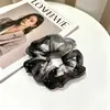 Goma de pelo scrunchie vintage versátil extragrande para adultos, elegante scrunchie floral para coleta