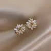 Pendientes de Opalos de Girasol de Alta Gama 2022 Nuevos Pendientes de Moda para Mujer, Sencillos y Exquisitos Elegantes, Pendientes Populares