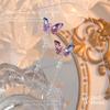 Popular aleación cristal mariposa perla colgante cadena joyería para uñas Nuevo Aurora mariposa tridimensional accesorios de diamantes
