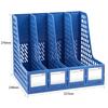 Cesta para archivos Deli Office, triple estante para archivos de cuatro columnas, estante de acabado de escritorio de plástico, caja de almacenamiento de plástico, estante de almacenamiento
