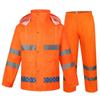 Conjunto de Capa de Chuva com Calça Reflectiva 150D para Ombro Calça de Chuva Separada Espessada Proteção para o Corpo Inteiro Prevenção de Tempestades Trabalho de Trânsito Trabalhadores de Saneamento